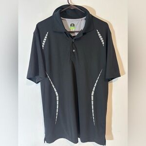 PGA Tour Pro Series Men’s XL Golf Polo Black Business Casual Dri-Fit Material